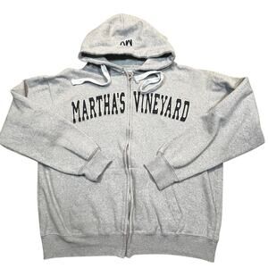 Martha’s Vineyard Vintage Zip Hoodie Preppy Coastal Travel Souvenir Women M‎
